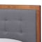 Baxton Studio Alida Mid-Century Modern Dark Grey Fabric Upholstered and  Wood Twin Size Platform Bed 189-11164-11159-ZORO - alternate 9